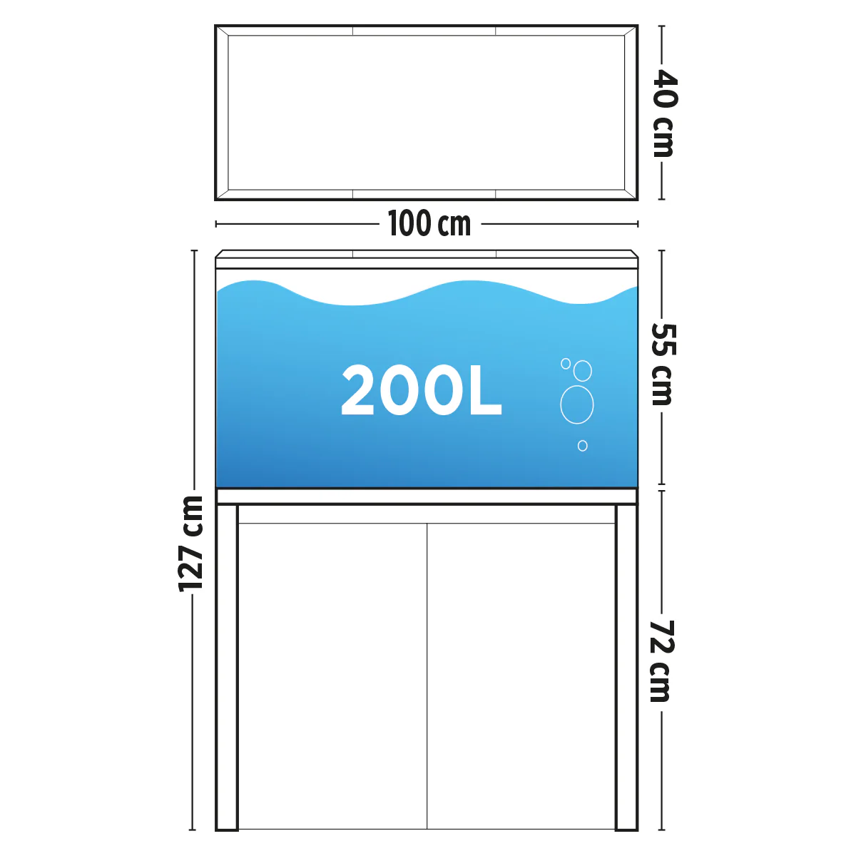 Fluval Roma 200 BT LED Aquarium & Cabinet - Image 5