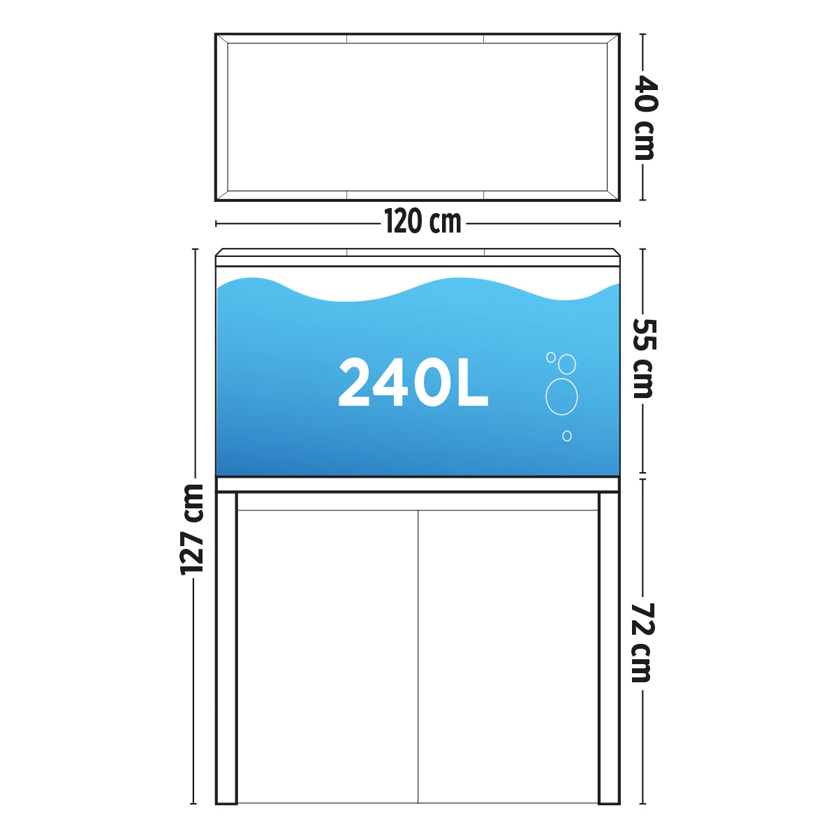 Fluval Roma 240 BT LED Aquarium & Cabinet - Image 5